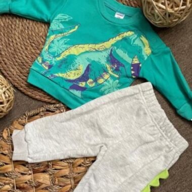 Conjunto 2 Piezas Buzo Verde Dino